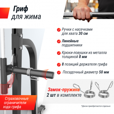 Машина Смита UNIX Fit SMITH STRENGHT 180 - 4